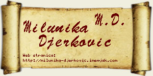 Milunika Đerković vizit kartica